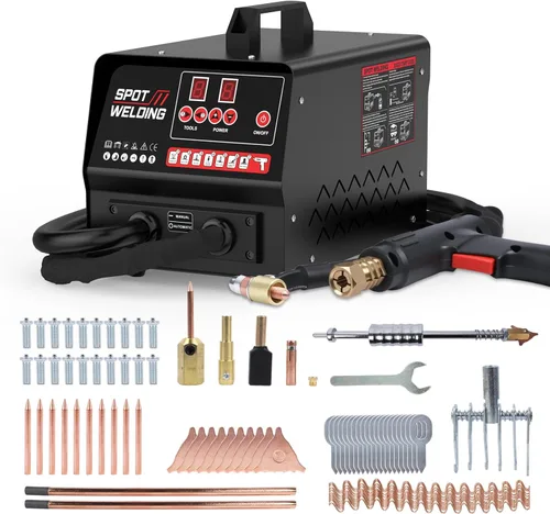 Kit de extractor de abolladuras de soldador por puntos, máquina de soldadura por puntos de cuerpo automático 4200A con manual/automático y 7 modos