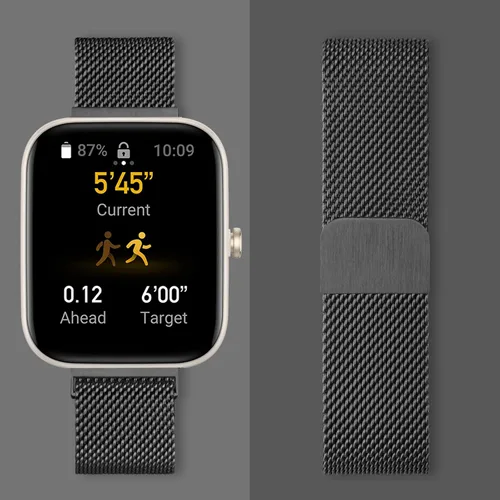 Miniatura 5 de Wanme Bandas de metal para Amazfit GTS 4 / GTS 4 Mini / GTS 3 / GTS 2 / GTS 2e / GTS 2 mini, correa de repuesto de acero inoxidable de liberación