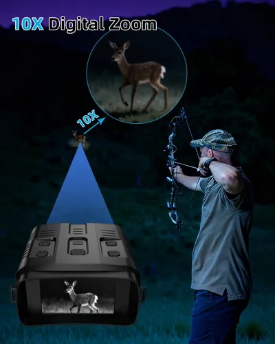 Miniatura 6 de Gafas de visión diurna/nocturna 4K Binoculares de visión nocturna con aplicación inteligente – Rango de visión de hasta 2642 pies, pantalla LCD HD