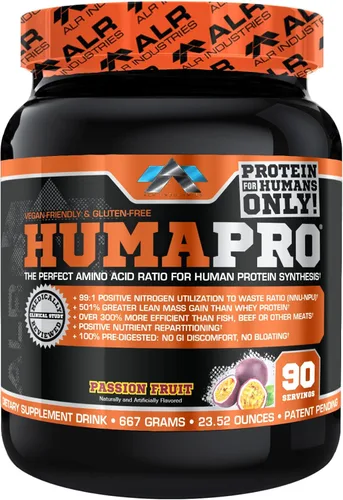 Miniatura 26 de ALR Industries Humapro Matriz de aminoácidos y proteínas para seres humanos 99% de utilización para músculo magro Vegano, sin gluten 334g
