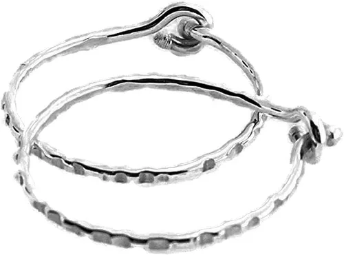 Miniatura 44 de Aretes de plata de ley abiertos para cartílago, tragus, delgados, calibre 22