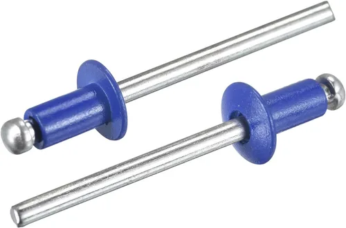 Miniatura 12 de uxcell Remaches ciegos de aluminio, 0.157 in x 0.236 in (5/32 pulgadas x 15/64 pulgadas), remache de extremo abierto, cabeza redonda plana para unir