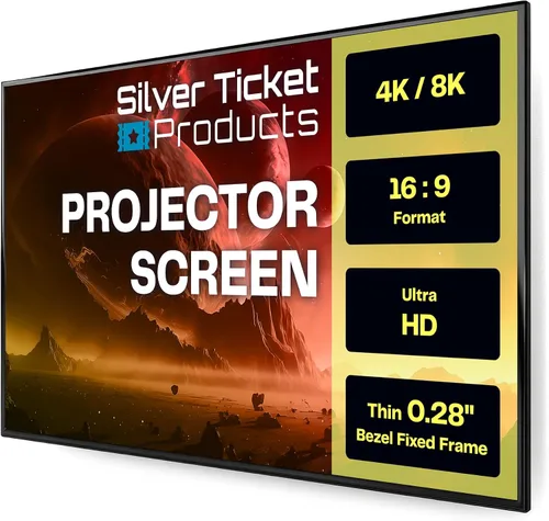 Miniatura 6 de Silver Ticket Products Serie S7 - Marco fijo de cine en casa de 6 piezas, marco fijo 4K/8K Ultra HD, HDTV, HDR y pantalla de proyección 3D activa