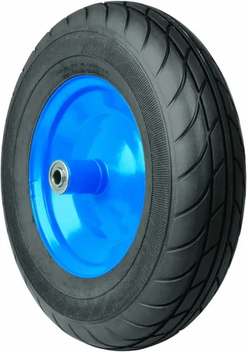Truper 33090 Flat Free Neumático completo con llanta, rodamientos de bolas y eje