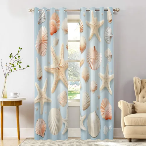 Miniatura 87 de Shrahala Floral Abstract Design Blackout Curtain Tiers, Minimalist Flower Illustration Kitchen Valance Light Blocking Tier Drapes with Rod Pocket, 2