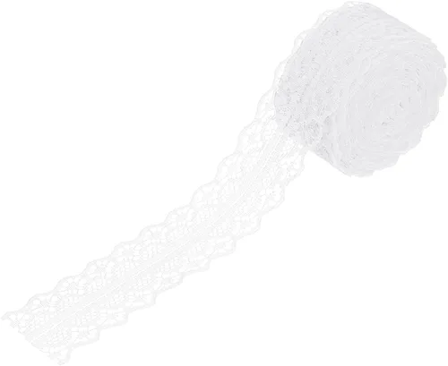 Miniatura 36 de MECCANIXITY 1.2 Inch Wide 15 Yard Lace Ribbon Floral Pattern Beige Lace Trim Ribbon for Gift Wrapping Bouquets, Wedding Decor Sewing Making, and DIY