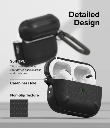 Miniatura 7 de Ringke Onyx [Se siente bien en la mano] Compatible con AirPods Pro de 2ª generación, tecnología antihuellas que evita manchas grasas, agarre Negro