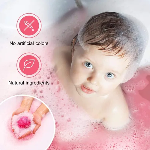 Miniatura 4 de Set de regalo de bombas de baño, 5 bombas de spa grandes con 4 velas perfumadas para mujeres, baño de burbujas hidratante con aceites esenciales