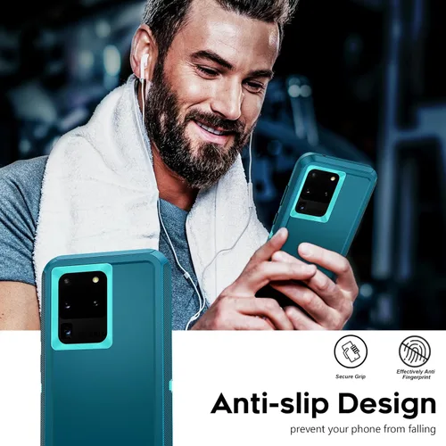 Miniatura 6 de LeYi Funda compatible con Samsung Galaxy S20 Ultra: funda resistente 3 en 1 para Samsung S20 Ultra, funda de grado militar a prueba de golpes