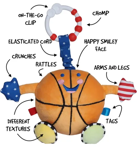 Miniatura 2 de Balón de baloncesto para bebé recién nacido, ideal desde el nacimiento hasta los 2 años, fantástico primer baloncesto, juega e inspira a tu estrella