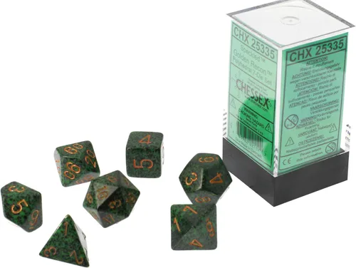 Miniatura 5 de Chessex Speckled® Polyedral Golden Recon™ Juego de 7 troqueles