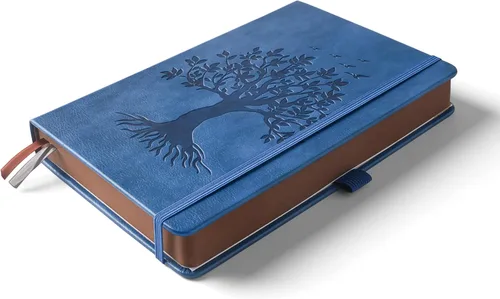 Miniatura 2 de ZXHQ Cuadernos A5 de 360 páginas rayadas con bolígrafo, diarios para mujeres y hombres, diseño de árbol de la vida, bolsillo interior fino con borde