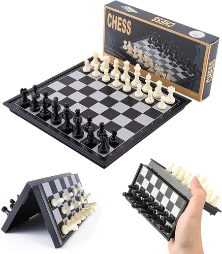 Miniatura 12 de Chess Sets Travel Board Games - 7.9 Inches Magnetic Small Pocket Chess Set for Teens & Adults, Folding Portable Chess Gifts Classic 2-Player