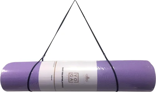 Miniatura 9 de Hatha Yoga Tapete de yoga de TPE grueso de 72 x 27 x 1/3 pulgadas, antideslizante, ecológico, tapete de ejercicio para yoga, pilates y Púrpura