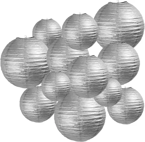 Miniatura 9 de 10 linternas de papel blanco para decoración de fiesta, 16 pulgadas, grandes, de papel redondo chino, para colgar, linternas gigantes