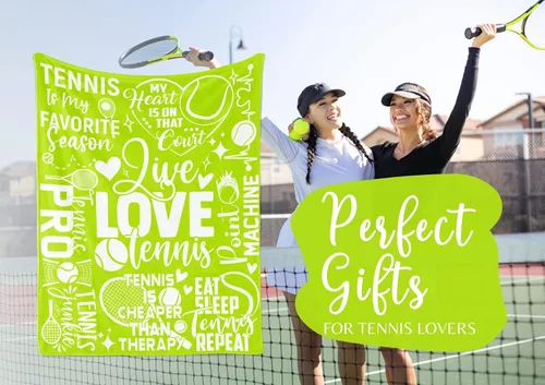 Miniatura 2 de InnoBeta Regalos de tenis: manta temática de tenis para hombres, mujeres, niños, niñas y jugadores