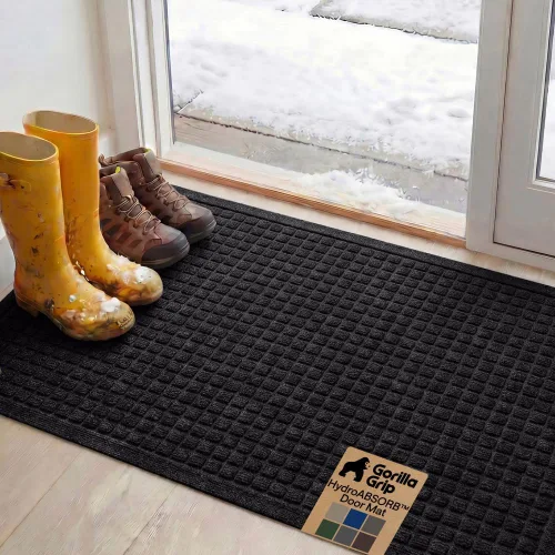 Miniatura 33 de GORILLA GRIP® HydroABSORB - Tapete ultra absorbente para puerta delantera y entrada exterior, atrapa la suciedad y la humedad, tapete de bienvenida