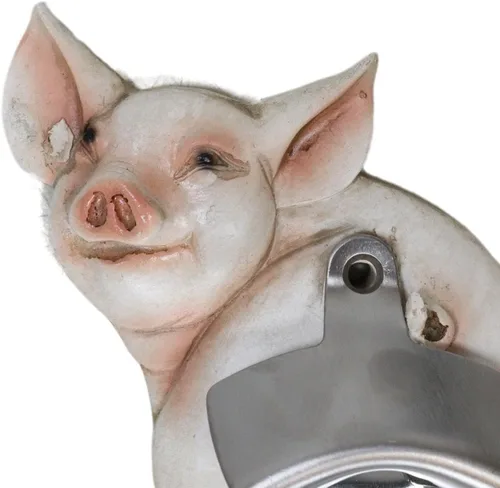 Miniatura 5 de Ebros Gift Rustic Western Farm Babe Porcino Cerdo Porcino Trasero Trasero Pared Culo Pared Soda Cerveza Tapa de botella de vidrio Abridor de metal