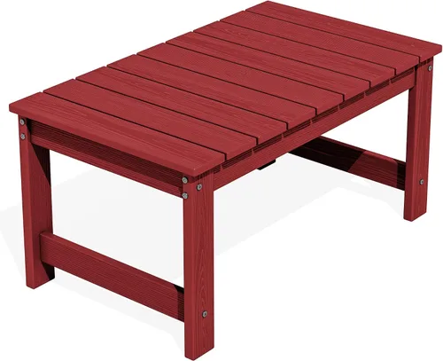 Miniatura 13 de SERWALL Mesa de centro para exteriores con agujero para sombrilla de 1.69 pulgadas, mesa de centro de polietileno de alta densidad para patio, Verde