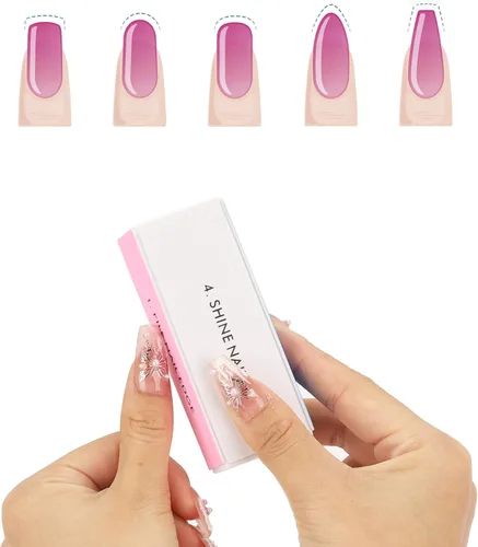 Miniatura 5 de Bloques pulidores de uñas de 4 vías para uñas naturales, bloque de pulido de uñas, limas de uñas, herramienta de forma y brillo de uñas
