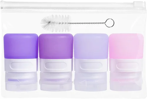 Miniatura 30 de MICEBAY Botellas exprimibles de condimentos para salsas, mini recipiente de silicona para aderezo de ensalada de 1 onza para llevar con bolsa