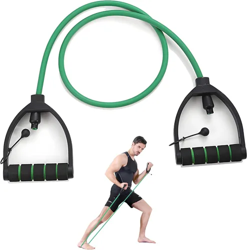Miniatura 9 de Juego de bandas de resistencia de alta calidad con asas y anclaje de puerta, cuerda elástica perfecta para entrenamientos en casa, ideal para Azul