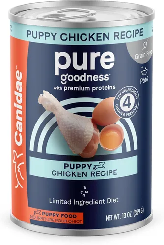Canidae Fórmula de Alimento para perros adultos libre de granos: cordero, pavo y pollo, 13 onzas (12 paquetes)