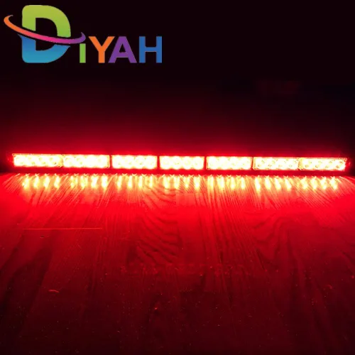 Miniatura 8 de DIYAH 28 LED 31.5 "Advertencia de emergencia Tráfico Advisor Vehículo Barra de luz estroboscópica (ámbar/blanco)