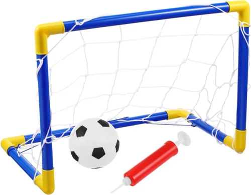 Porterías de fútbol para patio trasero: mini porteros de pelota de fútbol portátil con pelota y bomba - Equipo de entrenamiento para niños de 3 a 14