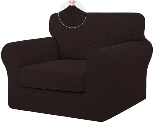 Miniatura 36 de ISSUNTEX - 4 piezas de fundas de sofá de alto estiramiento y espesor, funda suave para sofá con 3 cojines separados, funda elástica de sofá de tela