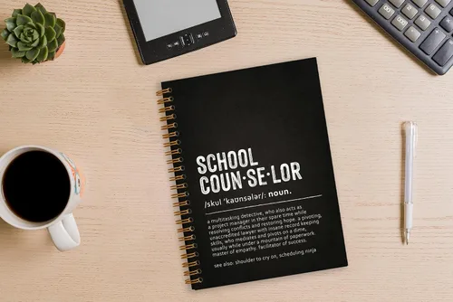 Miniatura 3 de Tizzer Cuaderno de espiral rayado de tapa dura con definición de consejero escolar para notas de trabajo, diario de 5.5 x 8.3 pulgadas, regalos