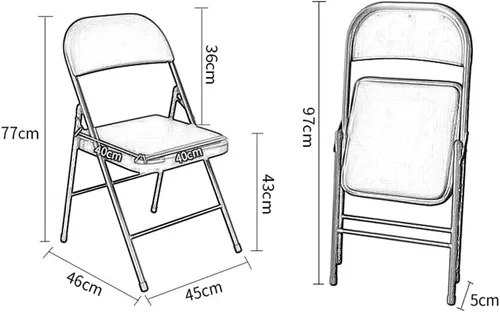 Miniatura 3 de Sillas plegables muebles simple metal silla de conferencias casero restaurante comedor silla oficina ordenador silla