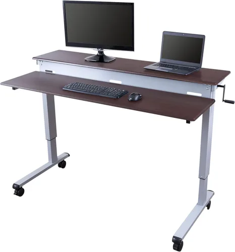 Miniatura 8 de DESK STORE - Escritorio para computadora ajustable para estar sentado o parado