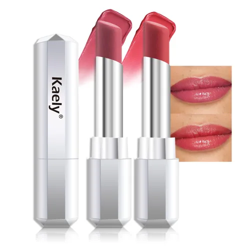 Miniatura 9 de Kaely - 2 piezas de bálsamo labial tintado de miel, lápiz labial de brillo hidratante para labios secos de mujer, maquillaje de mancha de brillo