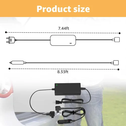 Miniatura 7 de Cable de alimentación compatible con Alpicool, Bodega, Euhomy, BougeRV, ARB, ICECO, Setpower, JoyTutus, cable de alimentación enfriador