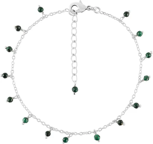 Miniatura 14 de Yanara Tobilleras de piedras preciosas para mujer, piedra natal natural, chapada en plata, joyería hecha a mano en 8.5 + 1.5 pulgadas, cristales