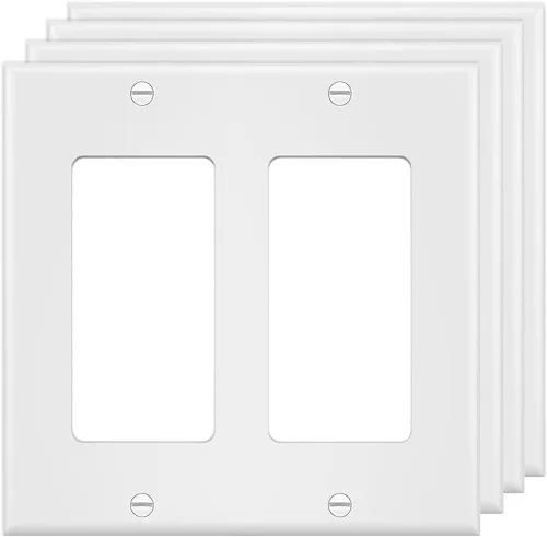 Miniatura 29 de Placa de pared Decora sin tornillos de 4 segmentos, placa frontal eléctrica para interruptor de luz, interruptor inteligente, receptáculo