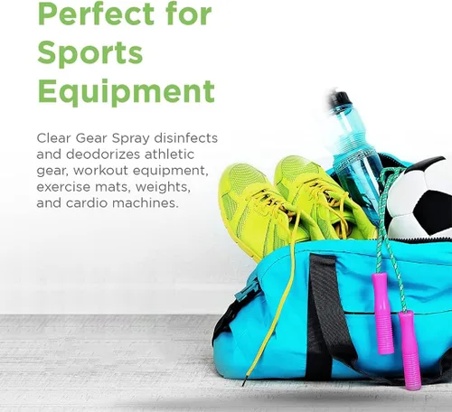 Miniatura 3 de Clear Gear Limpiador de esterillas desinfectantes para gimnasio y desodorante para equipos deportivos y centros de fitness, certificado por la EPA