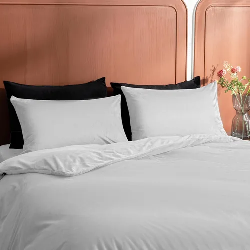 Miniatura 2 de Paquete de 2 fundas de almohada King de terciopelo con cremallera, súper suaves y acogedoras, fundas de almohada de franela difusa de lujo con Blanco