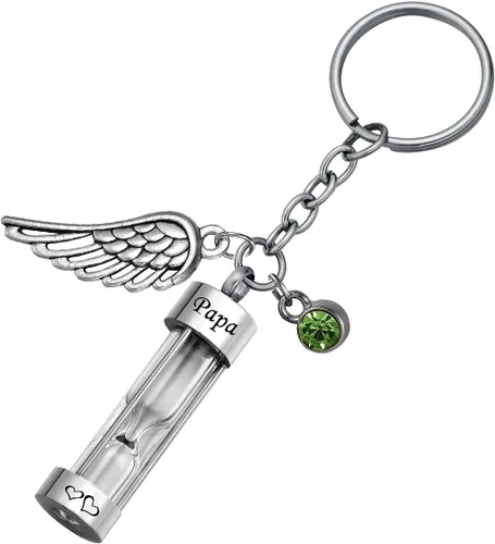 Miniatura 11 de Llavero de reloj de arena para cenizas, colgante de urna conmemorativa, recuerdo de cremación, joyería para tía, Aunt