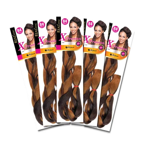 Miniatura 18 de Realistic Trenza original X-Pression 84 pulgadas 100% Kanekalon (paquete de 3, 1) M-61XPRES84