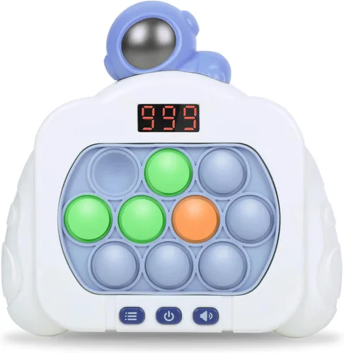 Juguetes Fidget Pop de Empuje Rápido para Niños y Adultos, 12 Modos de Juego Mejorados con Luces, Juguete de Mano de Burbujas de Empuje Rápido,