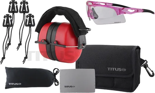 Miniatura 8 de TITUS 3 Series 37 NRR Protección auditiva con reducción de ruido y gafas de seguridad G20 All-Sport Z87.1 Combos Marco gris - Lente espejada