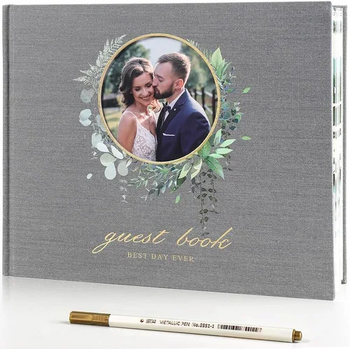 Miniatura 9 de Libro de invitados de boda, Libro de invitados para recepción de boda, Libro de invitados Polaroid para boda de 100 páginas en papel con tapa dura