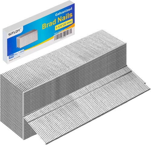 Miniatura 12 de Clavos Brad de acero inoxidable 304 calibre 18 de 1-1/2 pulgadas, paquete de 2400 clavos de pistola de uñas de acabado pequeño para neumática
