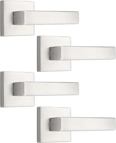 Miniatura 8 de Probrico - Manija de puerta falsa de 2 unidades, color bronce aceitado, para puertas francesas, palanca falsa cuadrada, manija de puerta de un solo