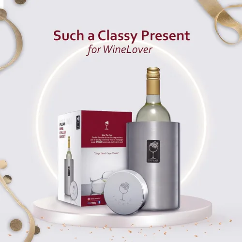 Miniatura 6 de Cubo enfriador de vino con piedra de hielo inoxidable, cubo de champán para botella individual de 25.4 fl oz de frío hasta 5 horas, cubo enfriador