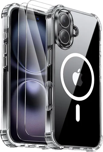Miniatura 18 de Funda para iPhone Air [compatible con MagSafe] [2 protectores de pantalla] [prueba de caídas de grado militar] Funda magnética resistente