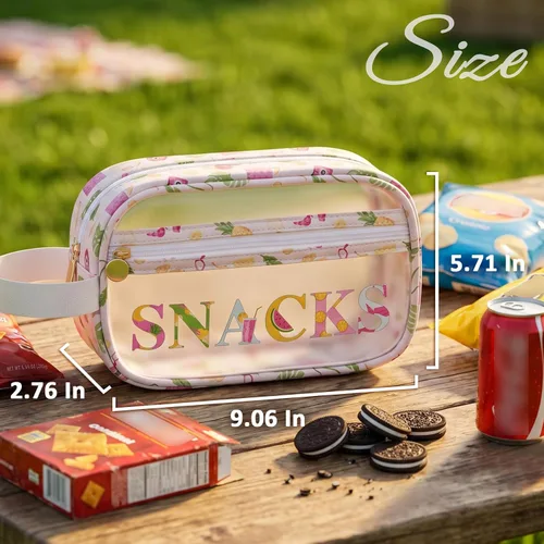 Miniatura 2 de COSHAYSOO Bolsas transparentes para aperitivos, bolsa de viaje para mujeres y niñas, lindas vacaciones de verano, playa, piscina, día del lago