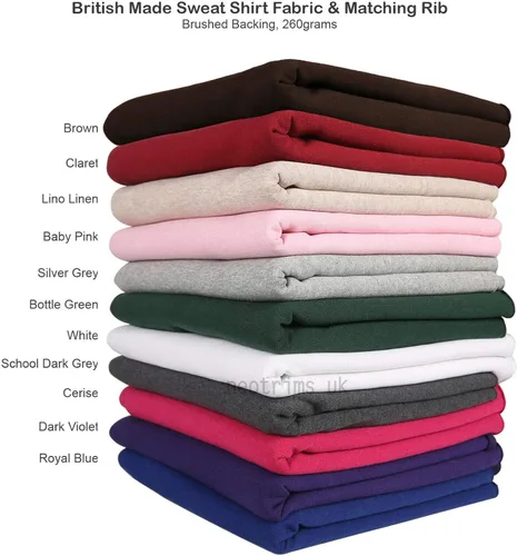 Miniatura 5 de Tela de sudadera para Hoddies y confección. 30 colores de esta sudadera de tela de jersey. Tela cepillada aprobada y probada por escuelas europeas.